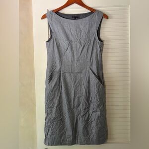 Theory Wool Blend Midi Gray Sheath Dress size 6